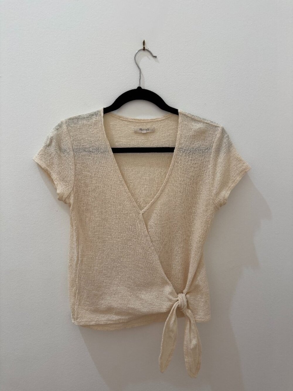 XXS Madewell Textured Cream Top
